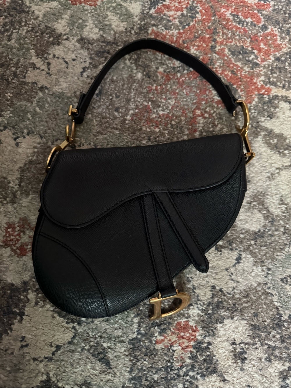 Saddle Bag with Gold 'D' Charm - Picture 2 of 11